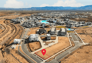 Aerial photo of a plot of land