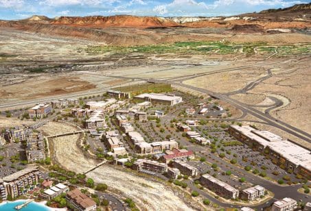 Desert Color Aerial View 3D Rendering