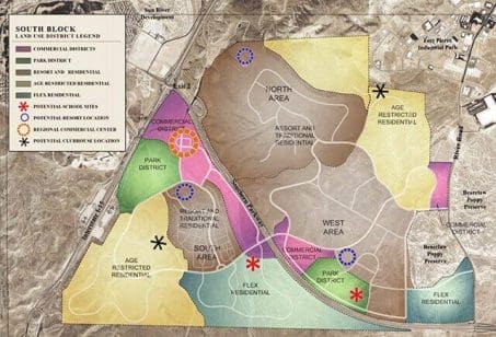 Desert Color Aerial Map Divisions District Plan