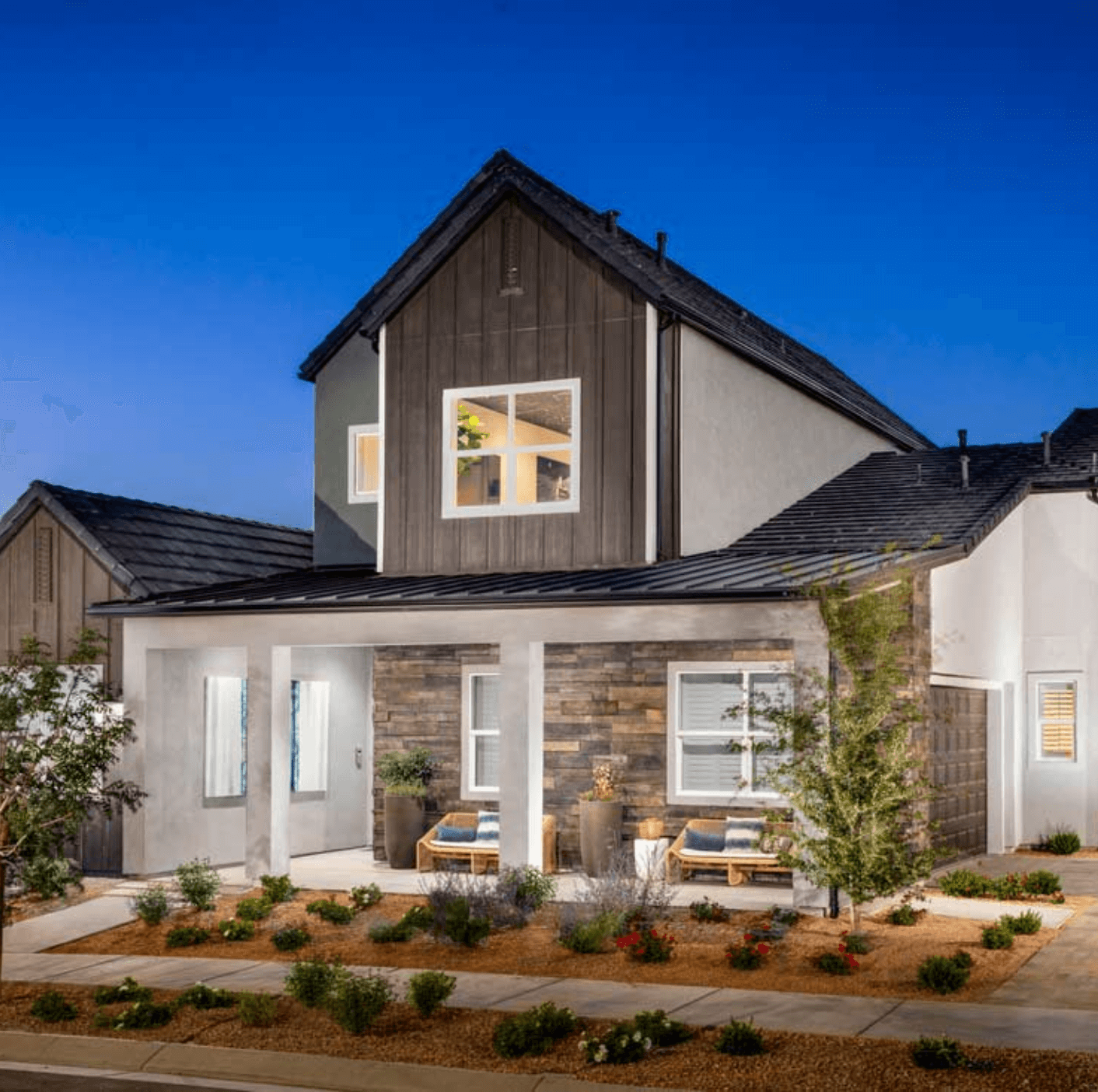 55+ home in the desert color community