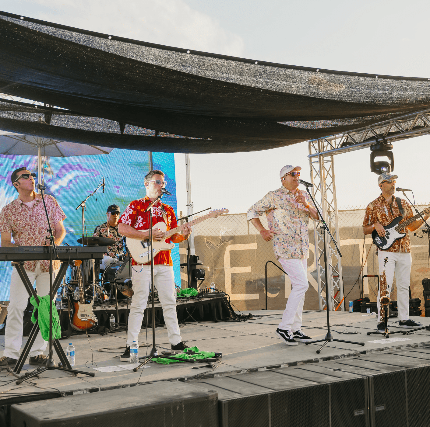 band playing on stage