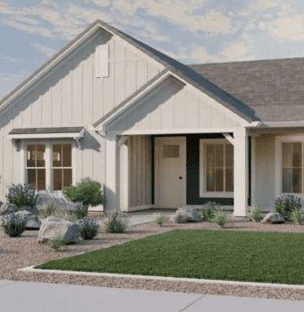 exterior of a single family home at desert color