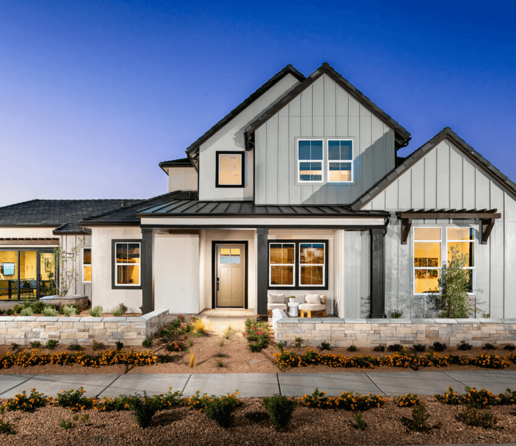 exterior of a single family home at desert color