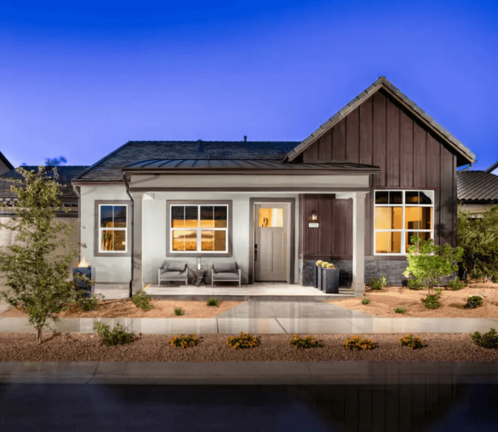 Exterior of a active adult home at desert color