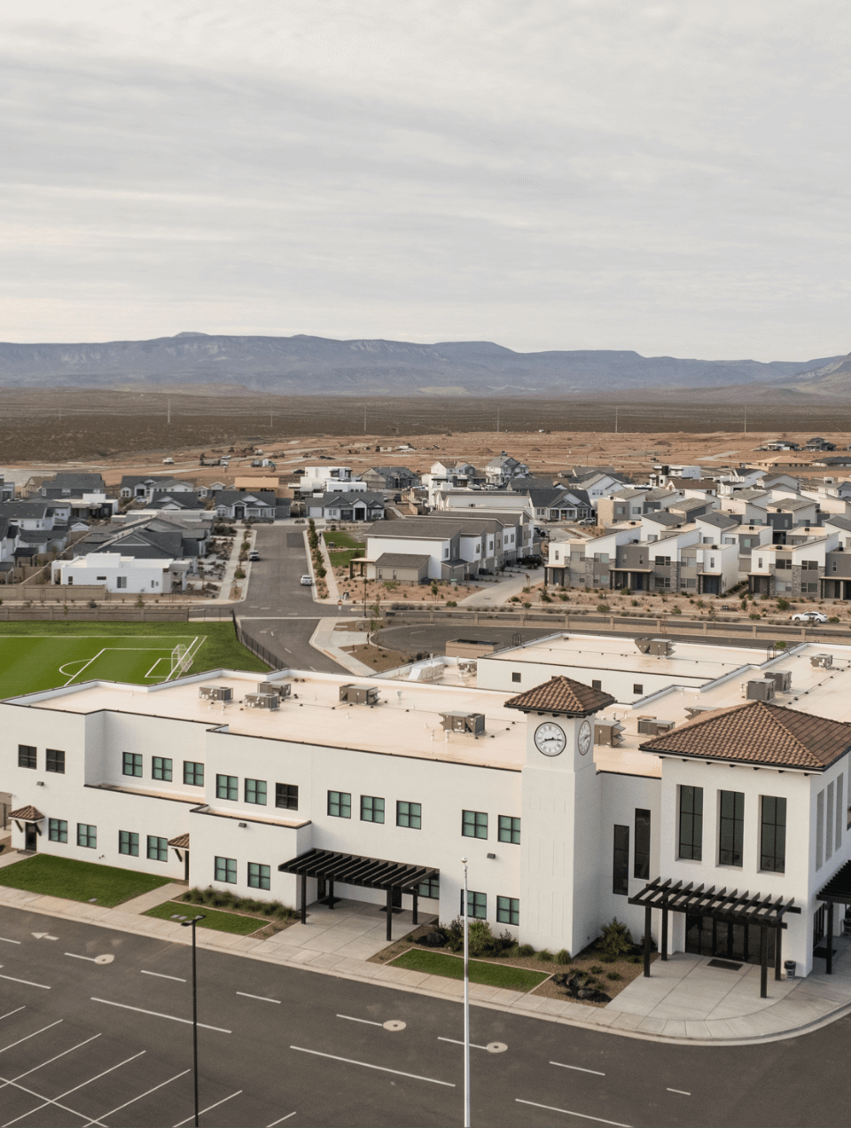 Arial view of desert color