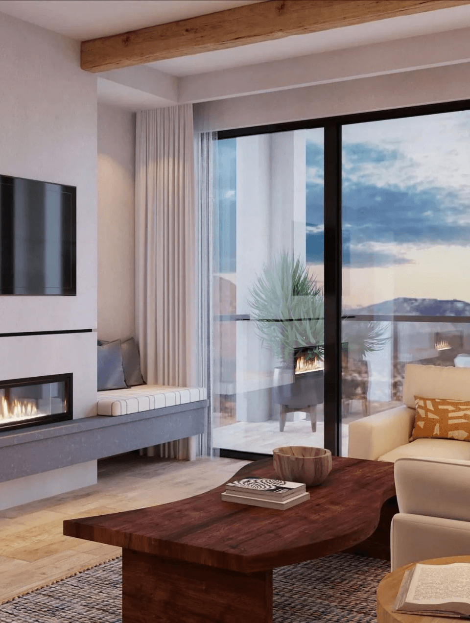 interior of a home at desert color