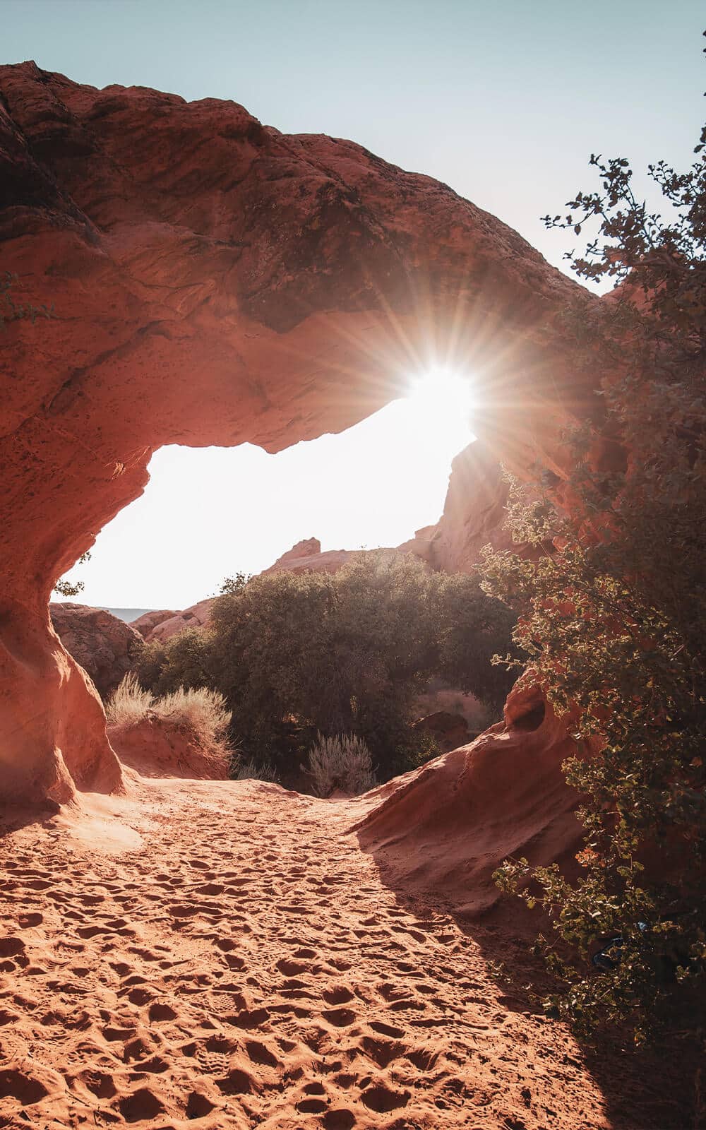 person hiking at a national park in southern utah