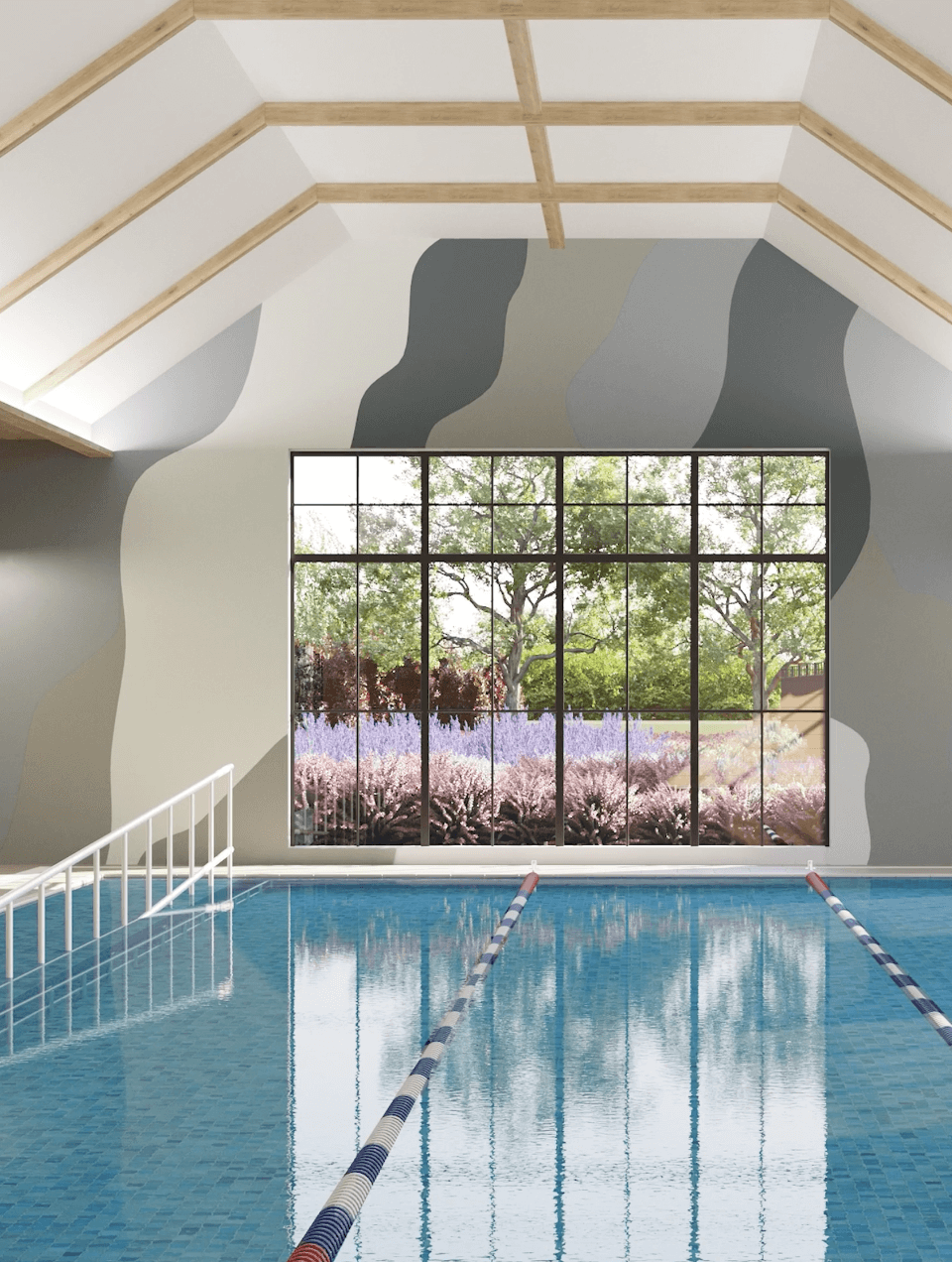 indoors pool at desert color