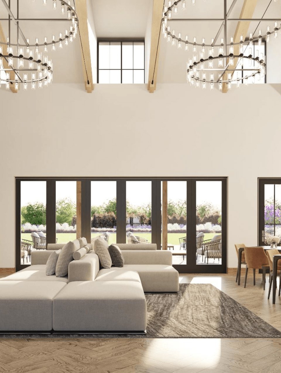 interior of a living room in a home at desert color