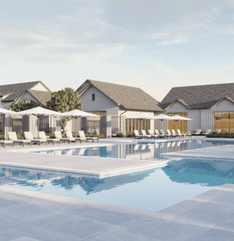 arial view of the pools at desert color