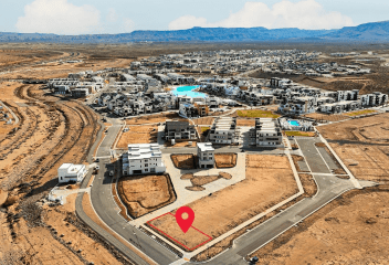 Aerial photo of a plot of land