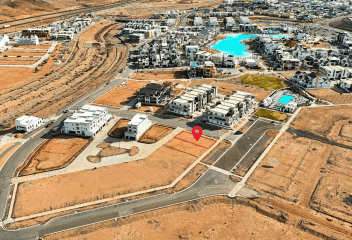 aerial photo of resort lot in desert