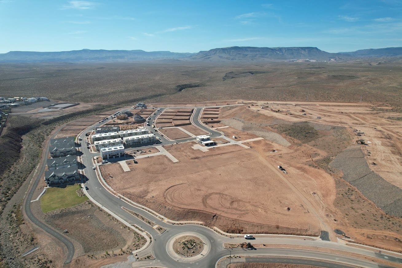 aerial view of Ironwood Flats in the dessert