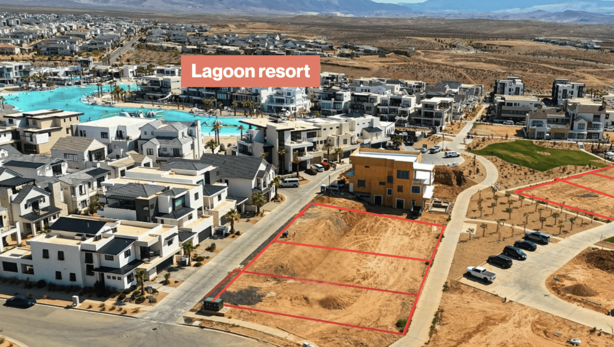 Aerial photo of available lots for sale